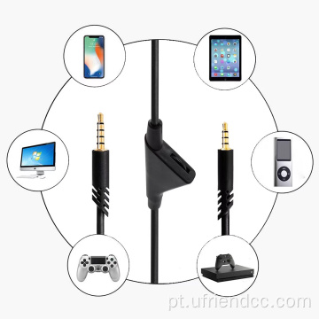 Cabô de áudio de 3,5 mm/conector com cabo de ajuste de controle